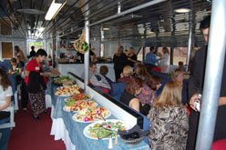 Pictures of food on a Jet Express Ferry Charter
