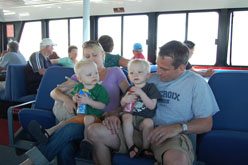 Photo of a family enjoying the Jet Express Ferry Ride